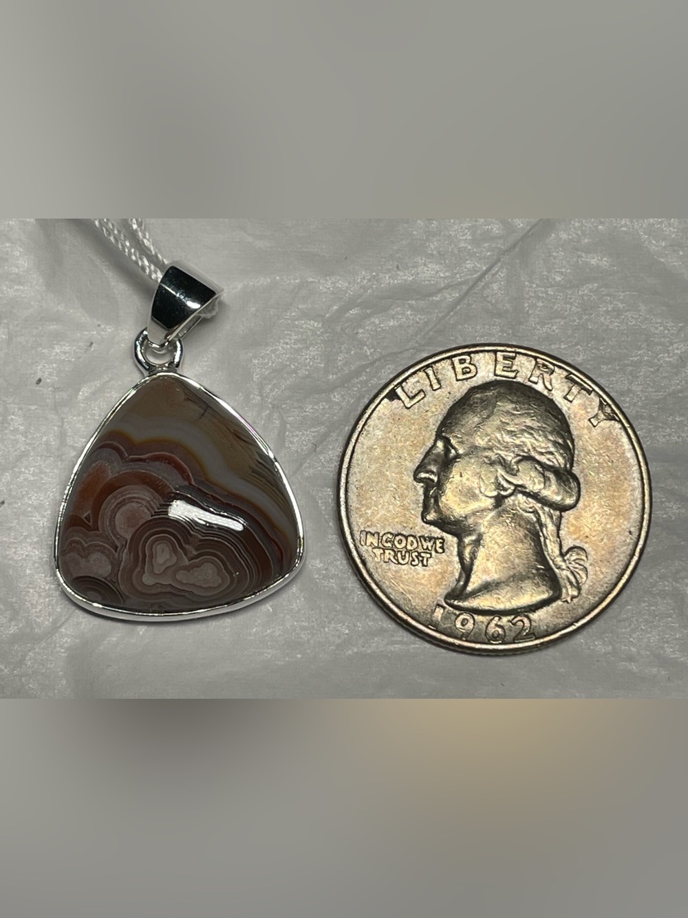 Crazy lace agate pendant
